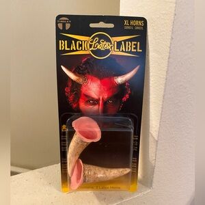 Tinsley Black Label XL Latex Horns. New in Package. Halloween/Costume.